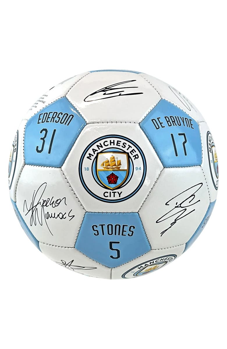 Pro Ball Manchester City Player Signatures Soccer Ball Size 5, Main, color, Multicolored
