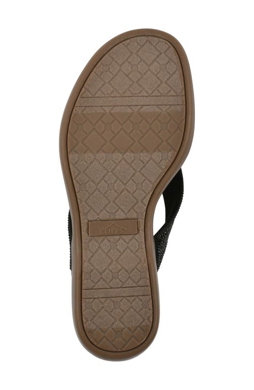 Cliffs By White Mountain Becharm Sandal In Black Fabric