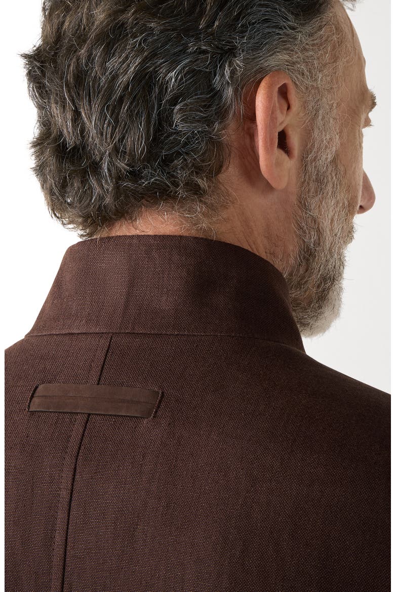 Oasi Lino Il Conte Jacket, Alternate, color, DARK BROWN