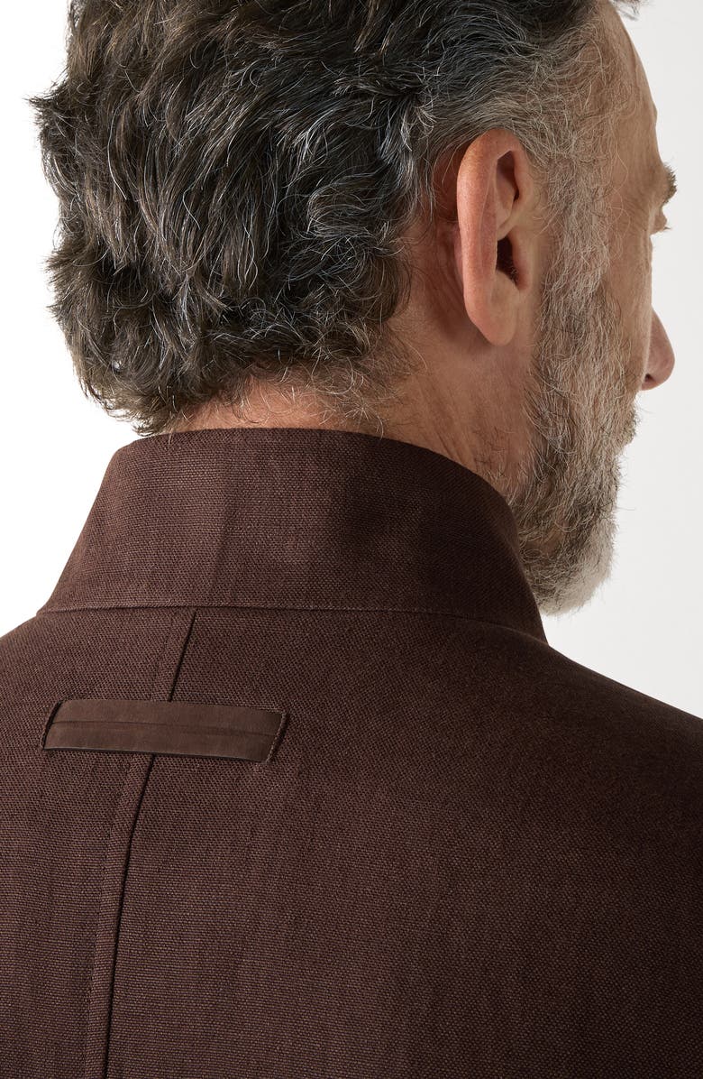 ZEGNA Oasi Lino Il Conte Jacket, Alternate, color, Dark Brown