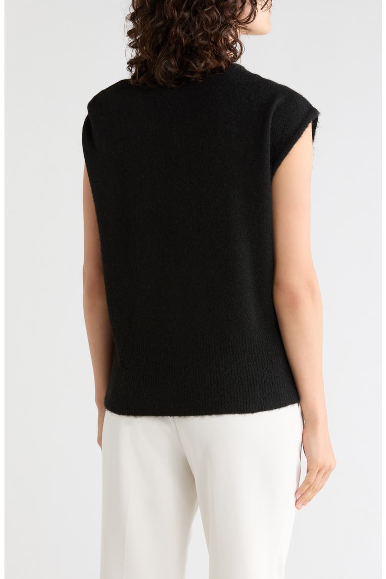 Asymmetric Sleeveless Sweater, Alternate, color, BLACK