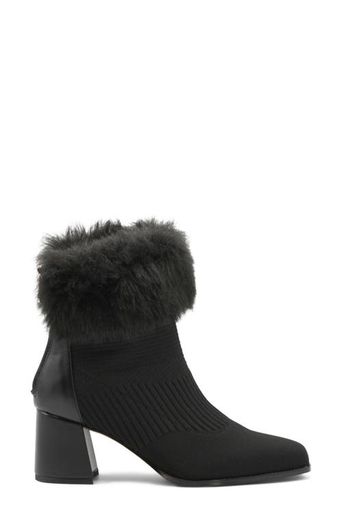 Adrienne Vittadini Jalo Faux Fur Cuff Bootie In Black