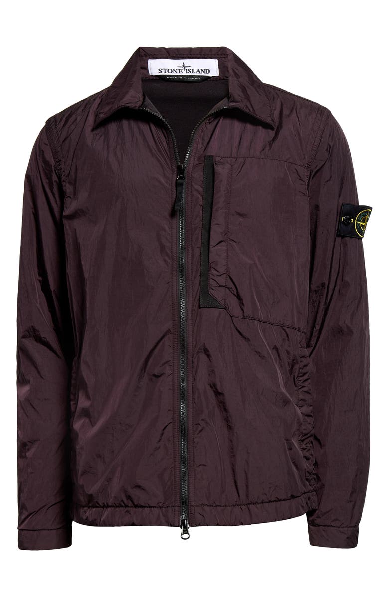 Stone Island Garment Dyed Crinkle Recycled Nylon Overshirt, Alternate, color, 