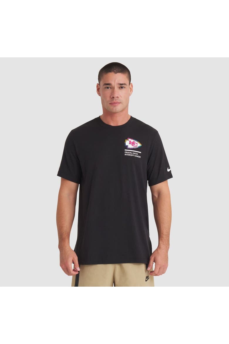 Men's Nike Black Kansas City Chiefs 2025 NFL Crucial Catch Tri-Blend Dri-FIT T-Shirt, Main, color, Black