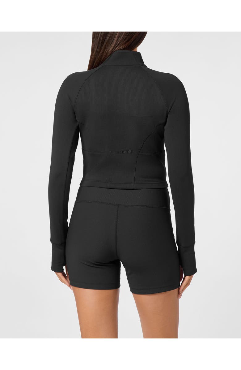 PLEIN SPORT Cropped Jogging Full Zip Women, Alternate, color, Black