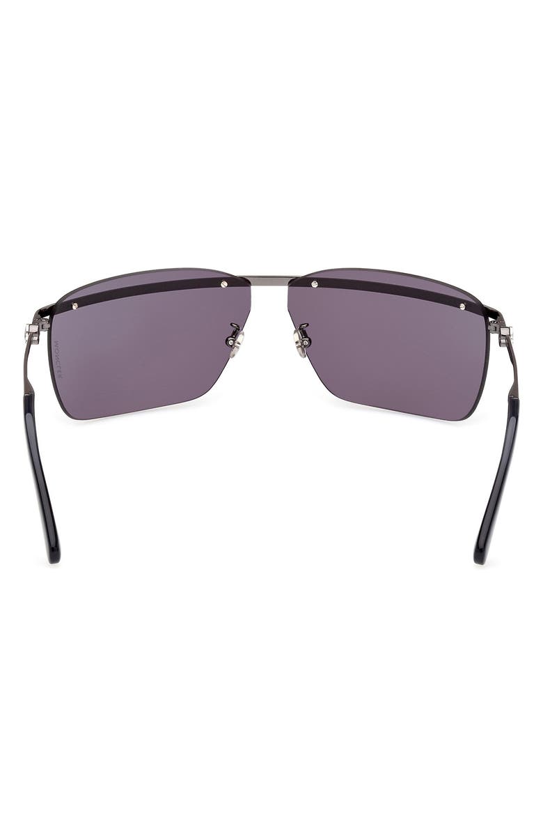 Moncler Niveler 67mm Oversize Rectangular Sunglasses, Alternate, color, 