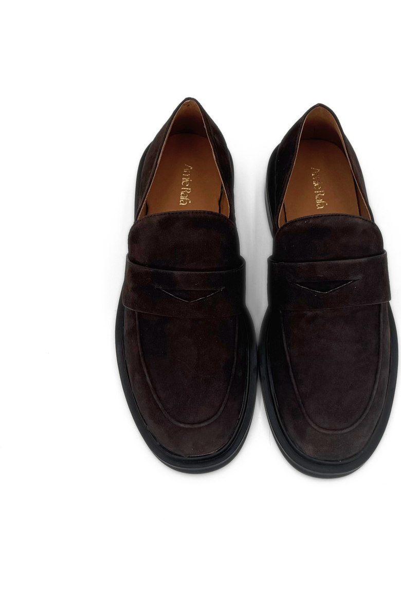 Amie Rafa Drew Suede Loafers, Alternate, color, Brown