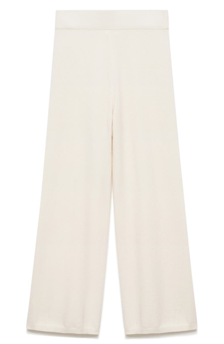 MANGO Cashmere Wide Leg Pants, Main, color, Off White