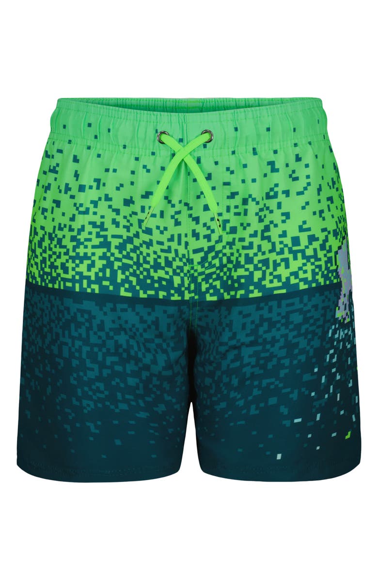 Under Armour Gamer Graphic Swim Trunks, Main, color, Coastal Teal