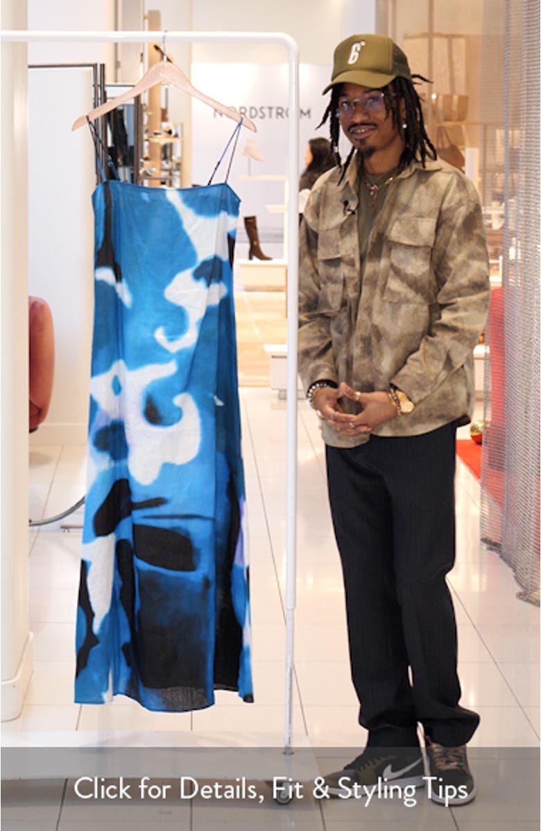 Laura Print Linen Maxi Dress, sales video thumbnail