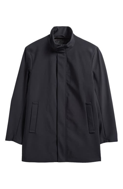 Emporio Armani Techno Jersey Stretch Jacket in Solid Black 