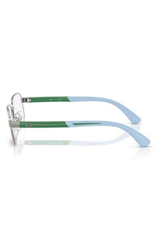 Ray Ban Ray-ban Kids' 48mm Irregular Optical Glasses In Metallic