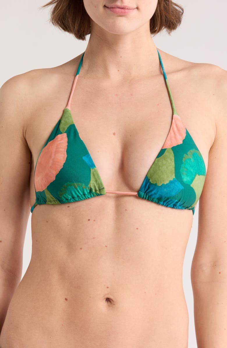 ViX Paula Hermanny Waterlily Triangle Bikini Top, Main, color, 