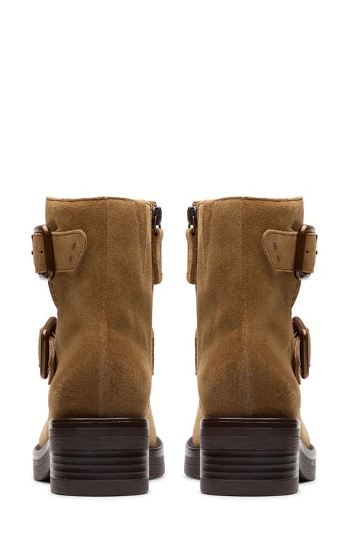 Clarks Rebelle Buckle Leather Boot In Brown