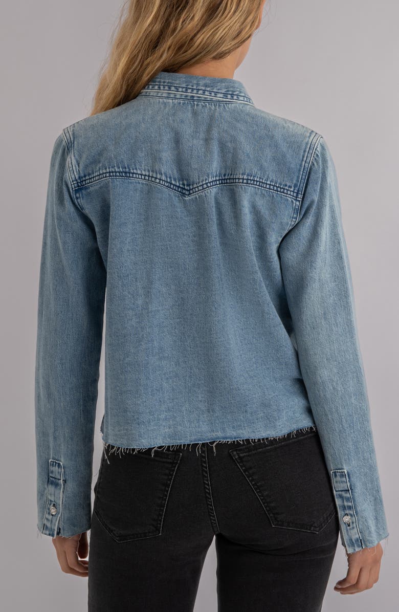 KUT from the Kloth Posey Denim Shirt, Alternate, color, Addressed