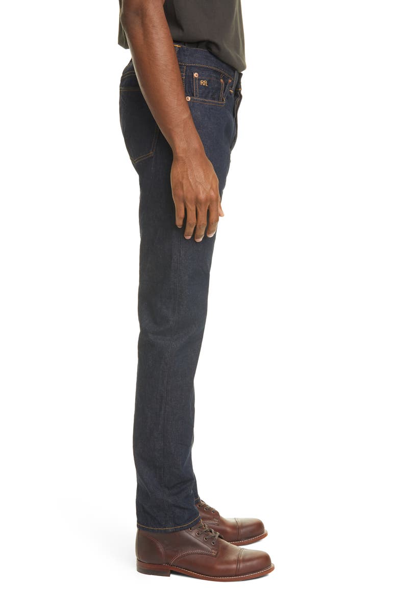 RRL Slim Fit Selvedge Jeans, Alternate, color, ONCE WASHED