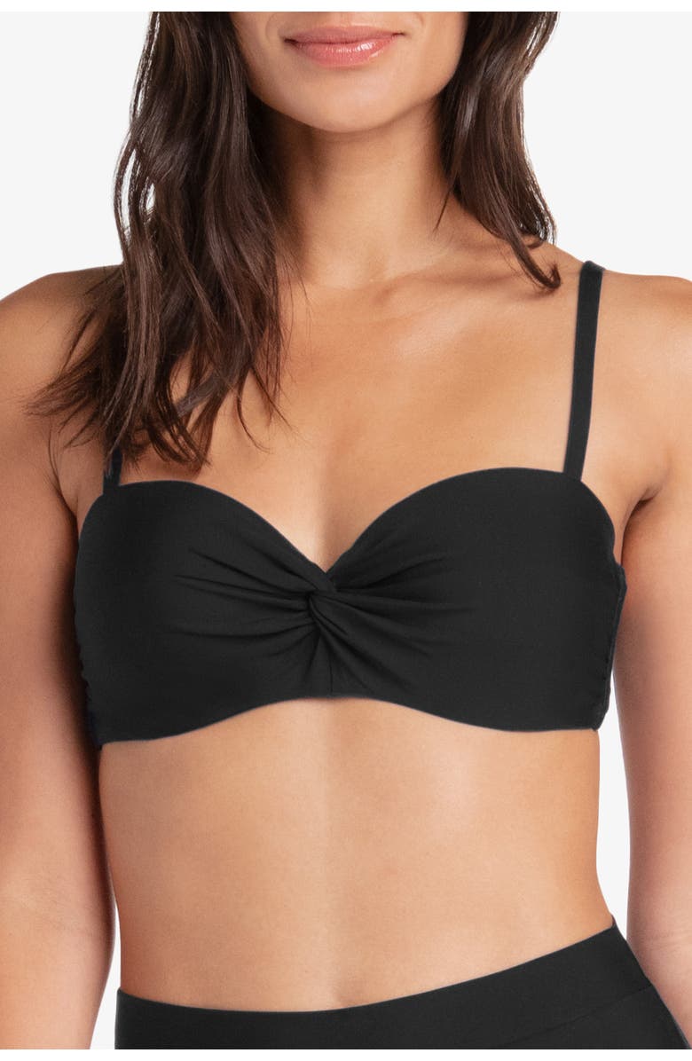 HELEN JON Twist Underwire Bra, Main, color, Black