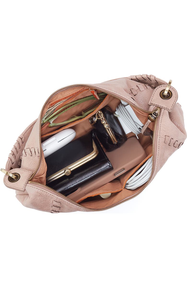 HOBO Mini Opal Leather Shoulder Bag, Alternate, color, Hazel