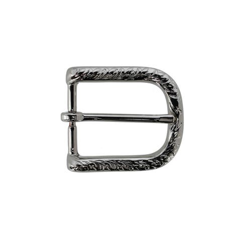 30mm Italian Rippled Textured Solid Brass Harness Belt Buckle