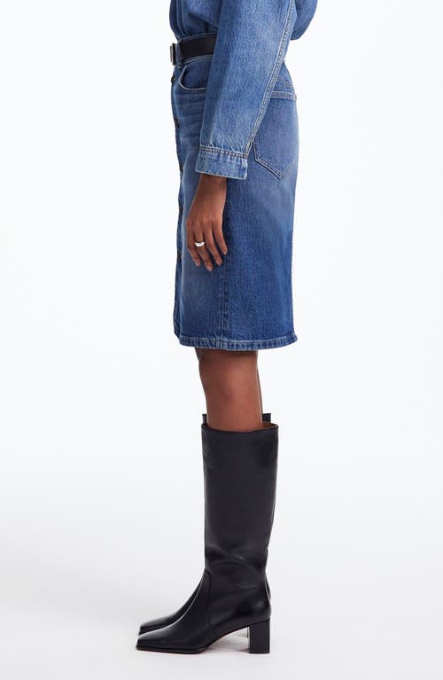 Madewell Denim Button Front Skirt In Concho Wash