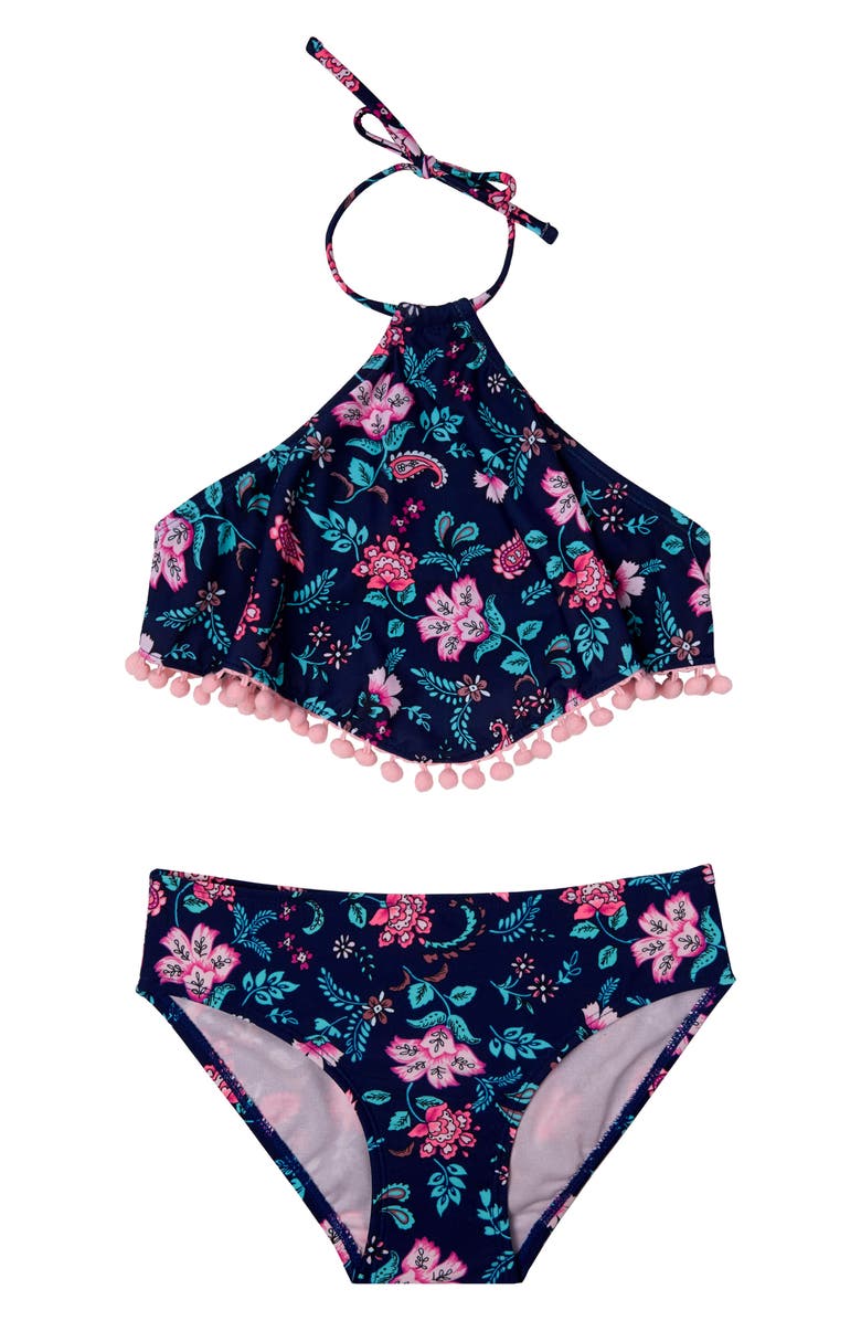 Gossip Girl Floral Field Two-Piece Swimsuit, Main, color,