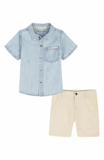 Calvin Klein Denim Shirt & Shorts 2-Piece Set