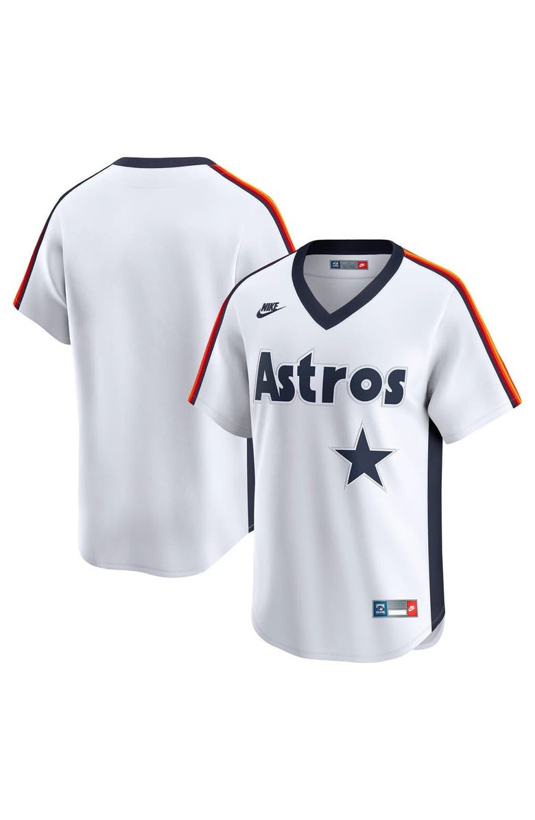 Nike Men's Nike White Houston Astros Throwback Cooperstown Collection Limited Jersey, Main, color, White