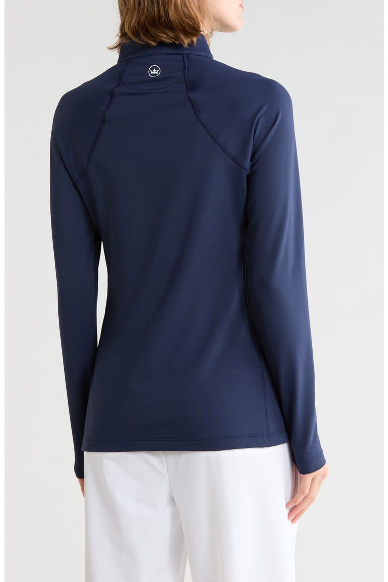 Perth Raglan Sleeve Performance Quarter Zip Pullover, Alternate, color, NAVY