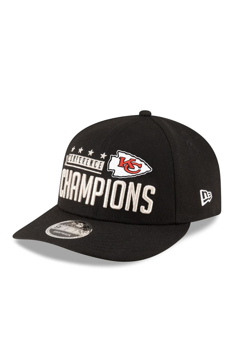 New Era Men's New Era  Black Kansas City Chiefs 2023 AFC Champions Locker Room Low Profile 9FIFTY Snapback Hat, Alternate, color, 