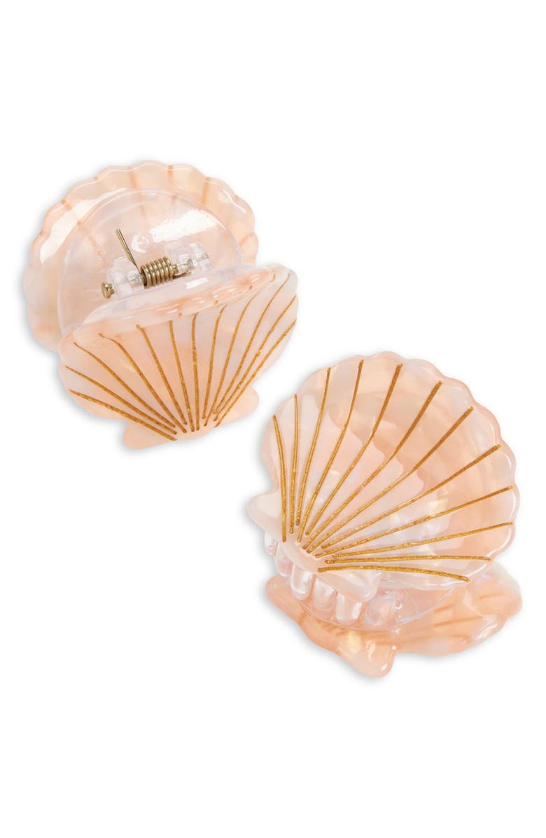 VALET STUDIO Ursula Set of 2 Shell Claw Clips, Main, color,