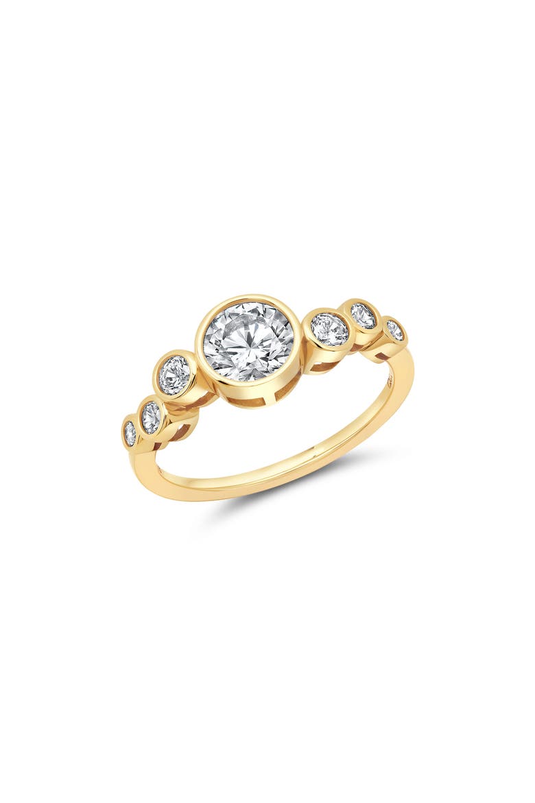 Stardust Cubic Zirconia Ring, Main, color, 18KYG/ CLEAR STONE