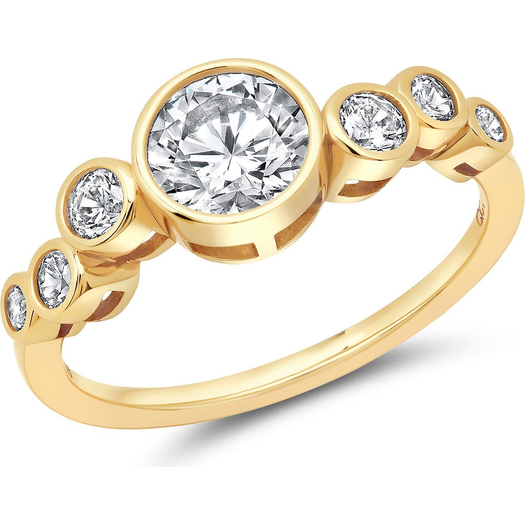 Crislu Stardust Cubic Zirconia Ring In Gold