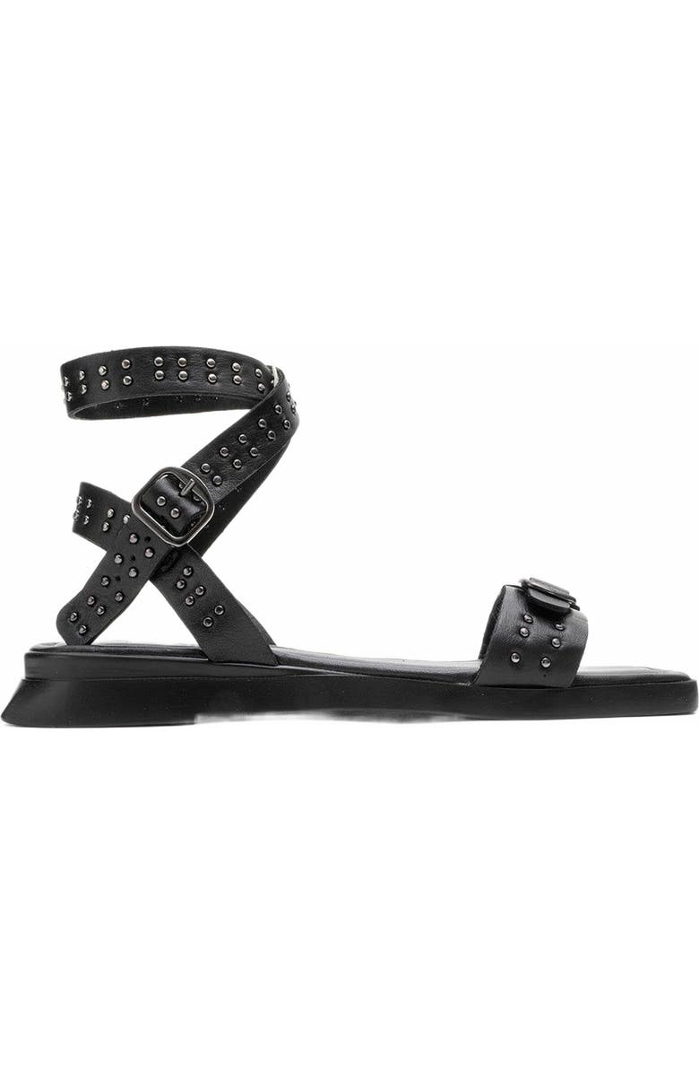 Forever & Always Shoes Carril Leather Sandal, Main, color, Black Leather