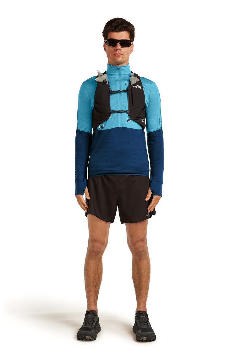 Tencel & Merino 200 Realfleece Descender Quarter Zip Pullover, Alternate, color, ARCTIC/ ATLANTIS/ CB