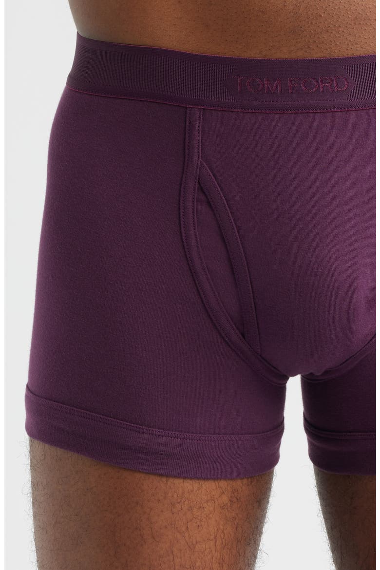Cotton Stretch Jersey Boxer Briefs, Alternate, color, PRUNE