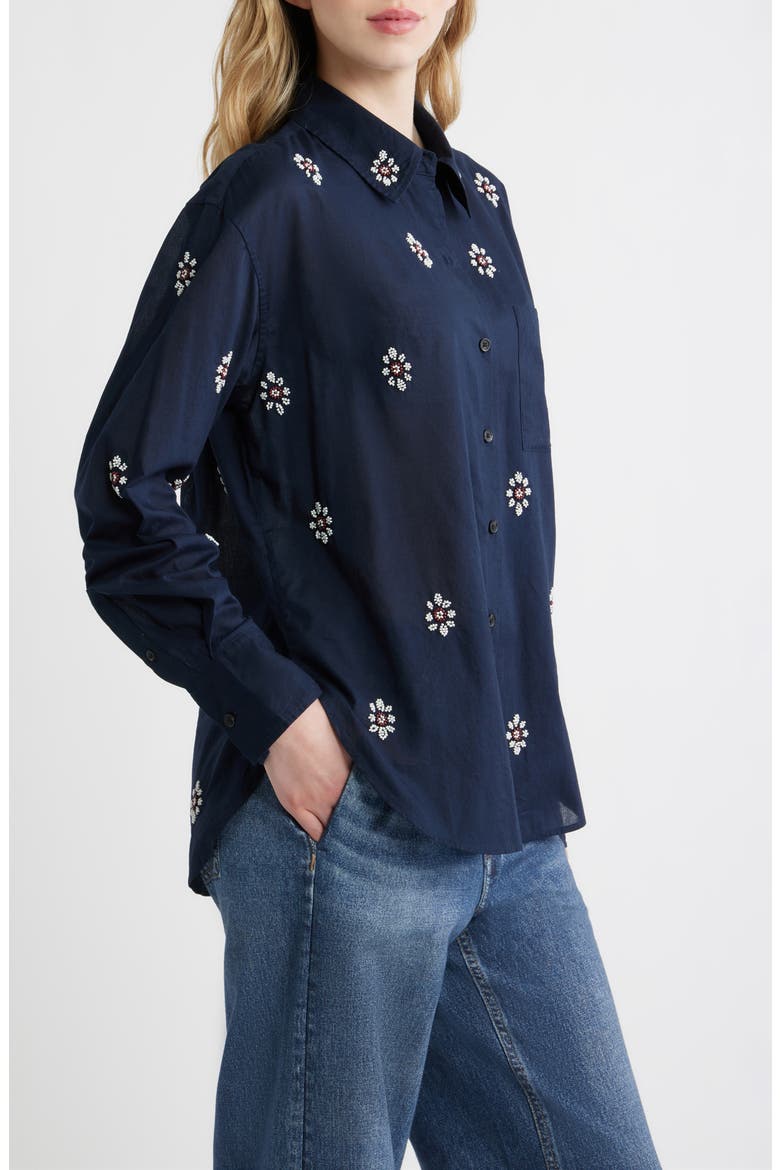 Connie Embellished Button-Up Shirt, Alternate, color, SAL