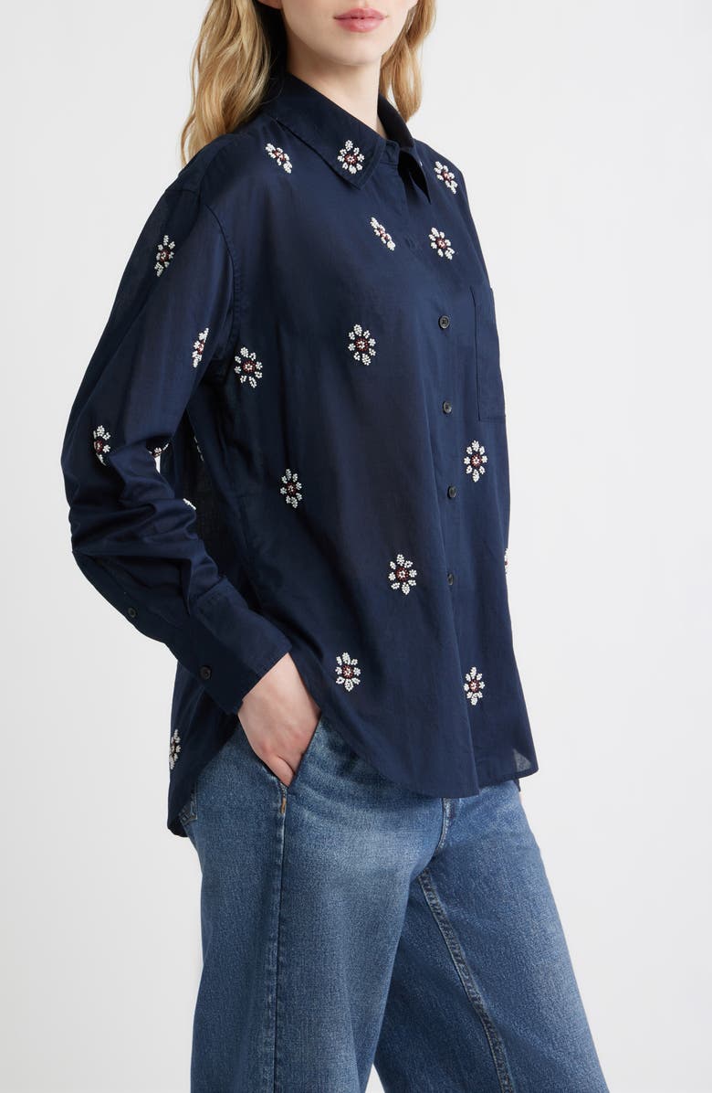 rag & bone Connie Embellished Button-Up Shirt, Alternate, color, Sal