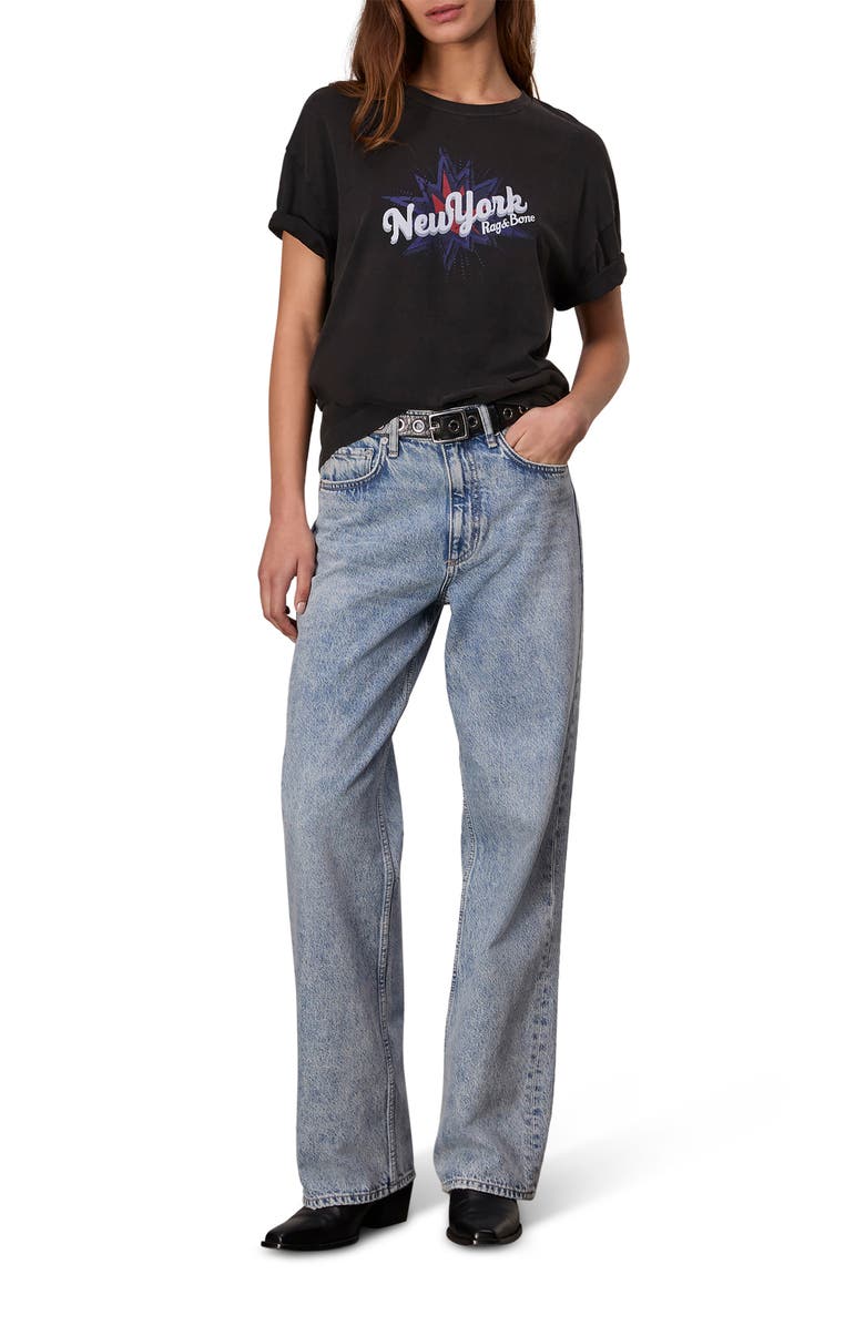 rag & bone New York Cotton Graphic Boyfriend T-Shirt, Alternate, color, 