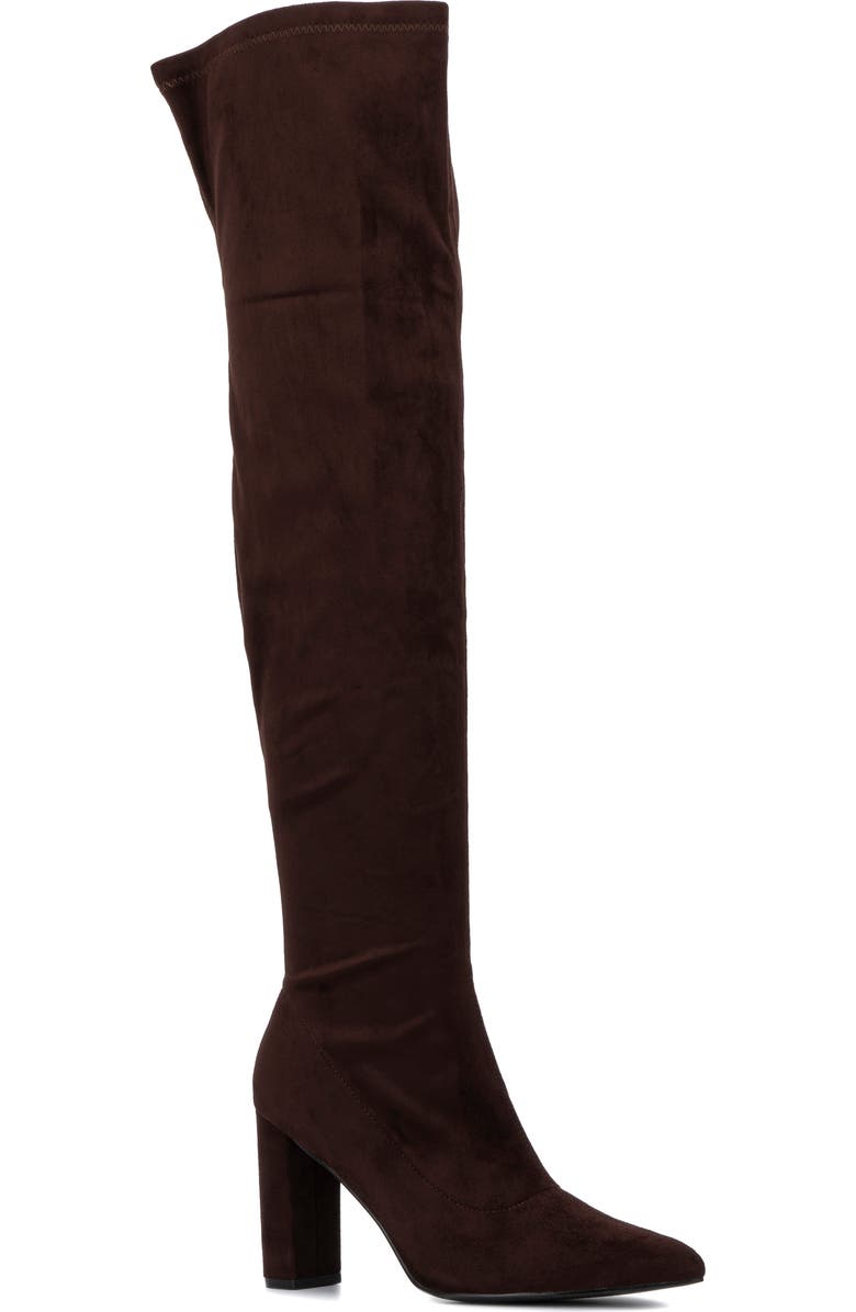 NEW YORK AND COMPANY Monia Over-the-Knee Boot, Main, color, Brown