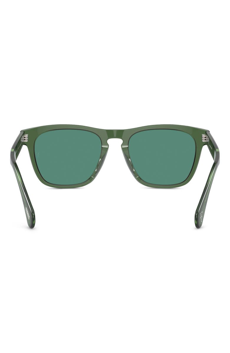 Oliver Peoples x Roger Federer 54mm Pillow Sunglasses, Alternate, color, Dark Green