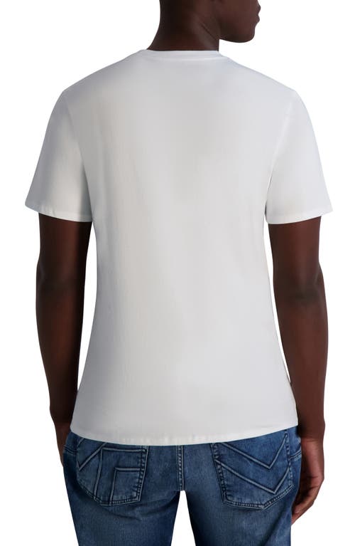 Karl Lagerfeld Paris Small Karl Armor Cotton Graphic T-shirt In White