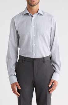 Contemporary Fit Floral Cotton Twill Shirt