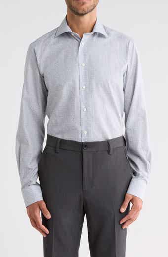 Contemporary Fit Floral Cotton Twill Shirt
