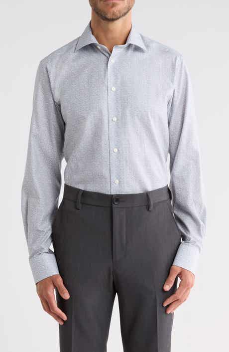 Contemporary Fit Floral Cotton Twill Shirt