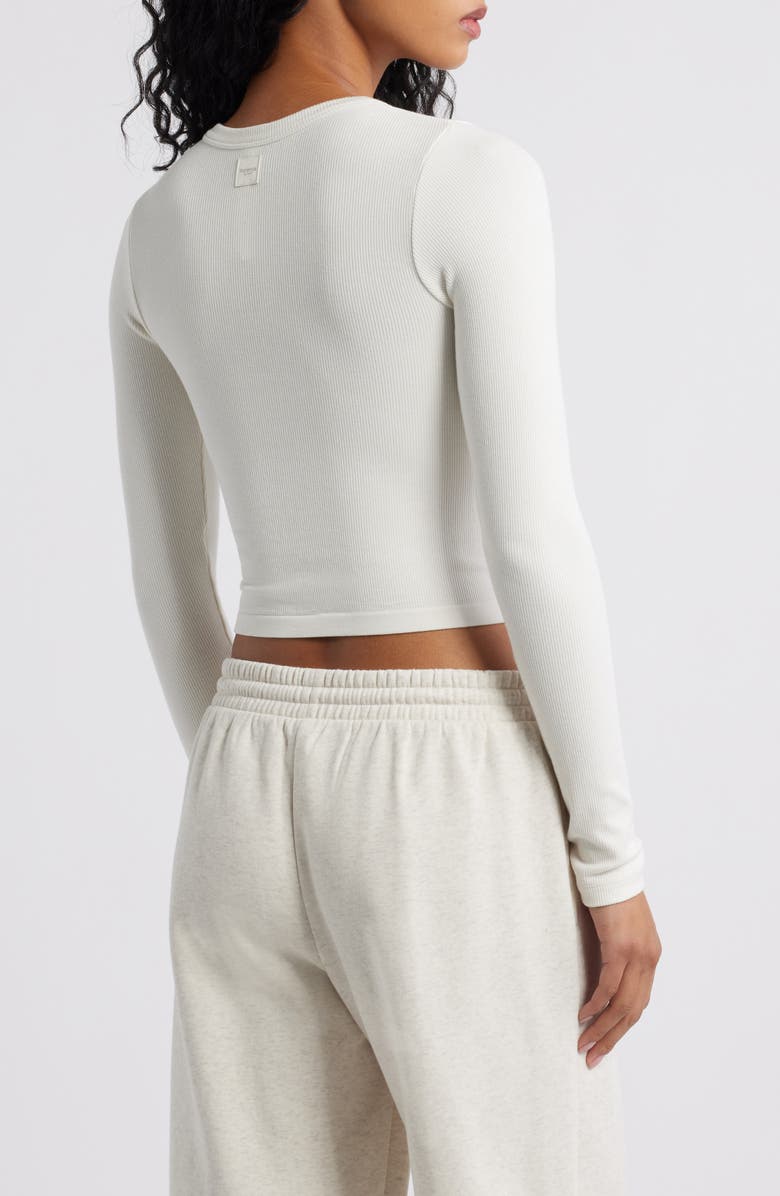 Florence by Mills Softie Seamless Long Sleeve Crop T-Shirt, Alternate, color, Jet Stream