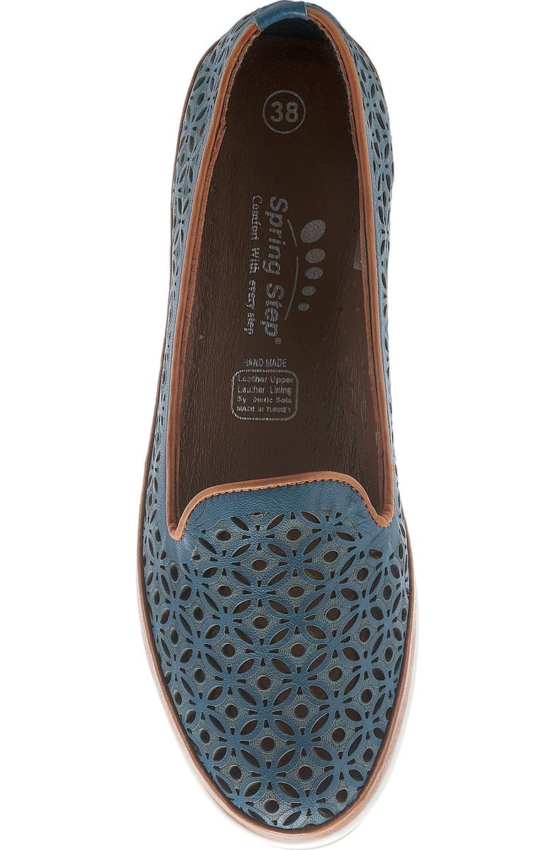 Spring Step Tulisa Perforated Leather Flat, Alternate, color,