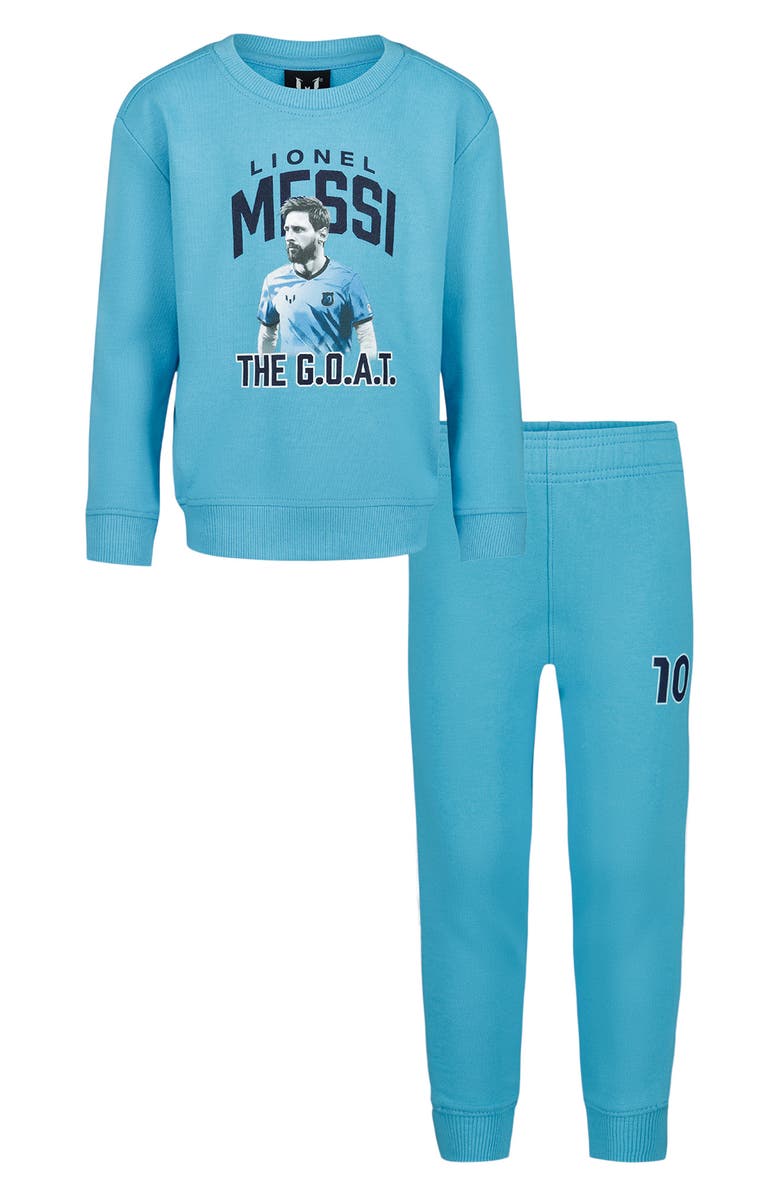Messi Kids' Sweatshirt & Joggers Set, Main, color, Air Blue