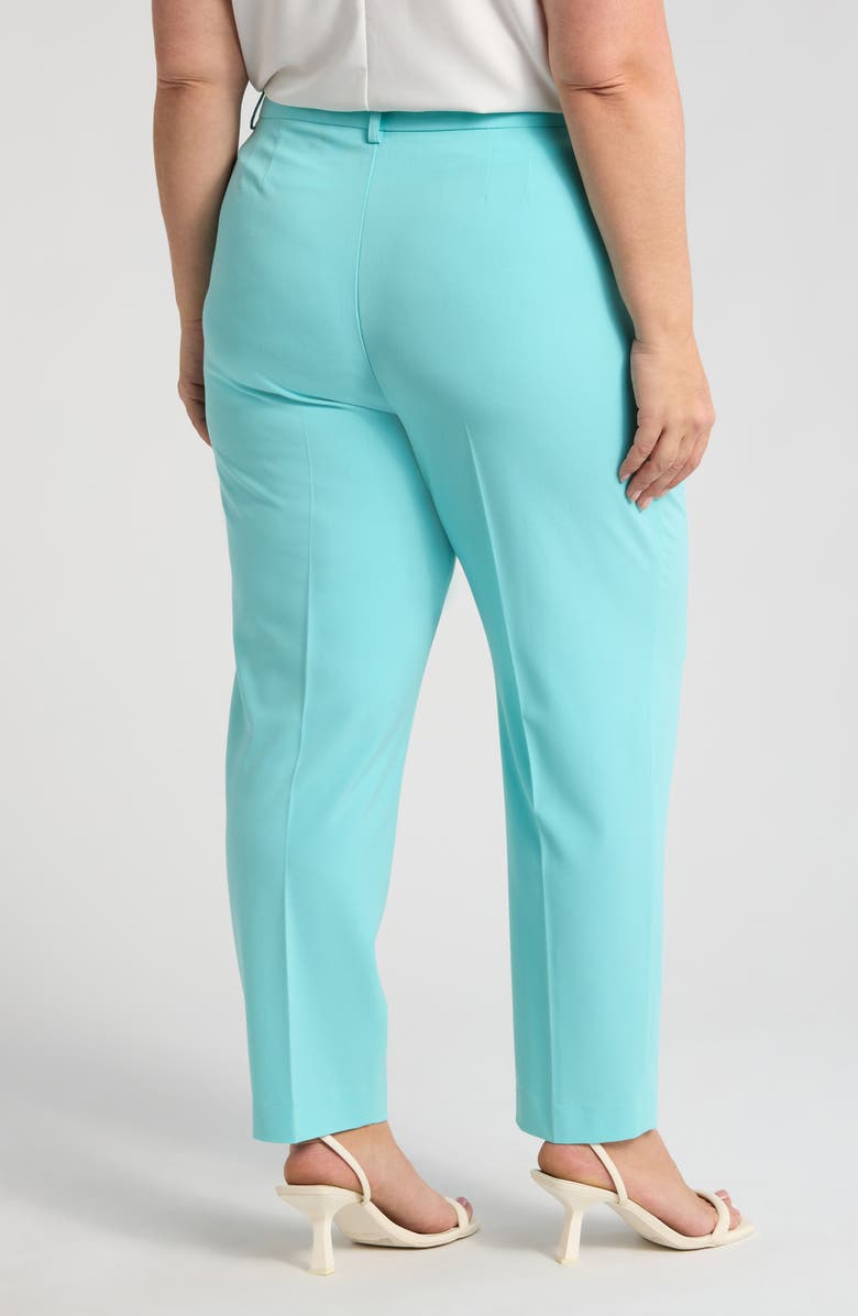 Tahari ASL Classic Straight Leg Pants, Alternate, color, Turquoise