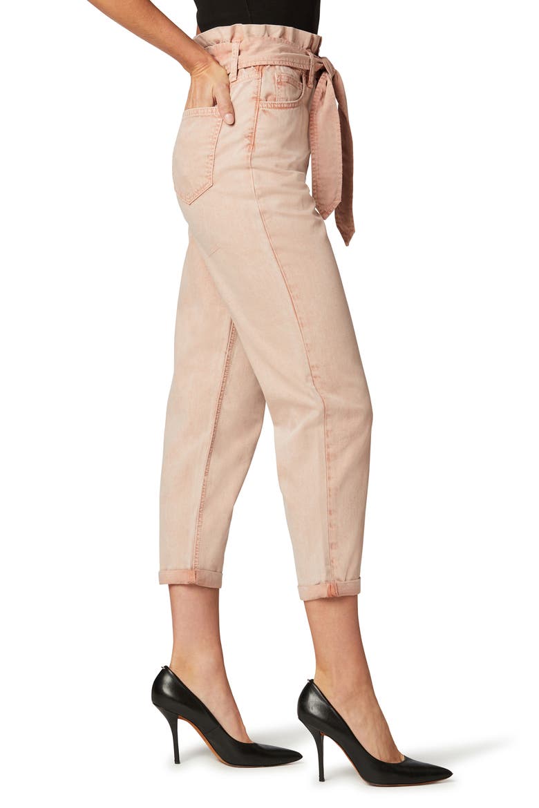 The Brinkley Paperbag Waist Crop Straight Leg Jeans, Alternate, color, HUSH