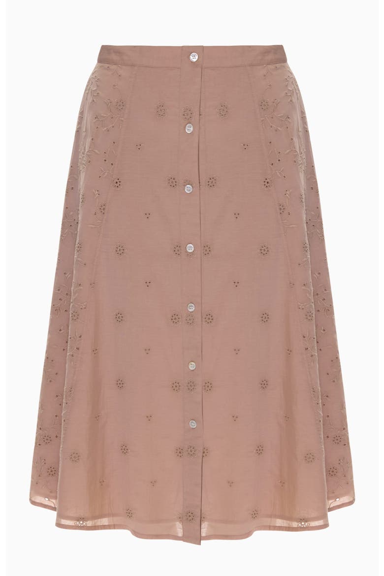 Gabrielle Embroidered Skirt, Alternate, color, Desert Rose